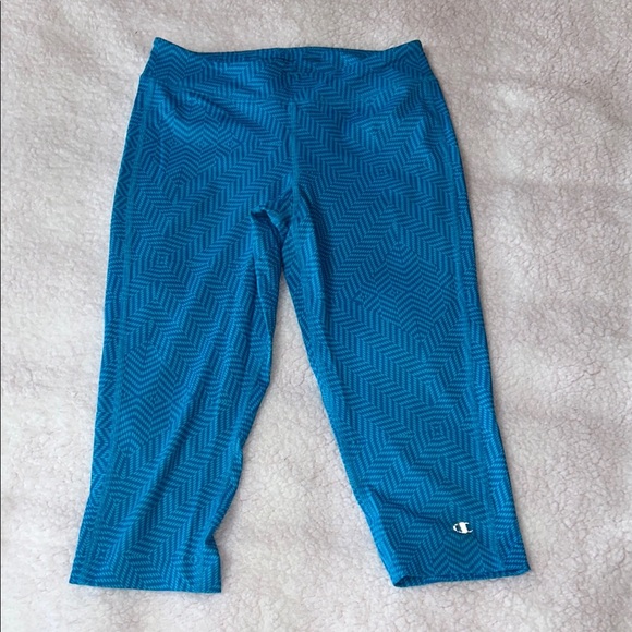 Champion Blue Athletic Leggings - Picture 1 of 6